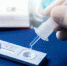 Hand holding sample tube and drops in the test device of covid 19 antigen self test. Antigen test kit for detection of coronavirus infection. Rapid antigen test. Coronavirus diagnosis. Medical device. - ИА Общественная служба новостей