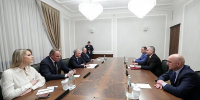 Встреча Председателя Государственной Думы Вячеслава Володина с Председателем Парламента Республики Южная Осетия Аланом Маргиевым - Государственная Дума