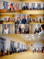Церемония выноса флага в «Перспективе»