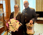 Офицеры столичного СК поздравили ветерана Великой Отечественной войны Нину Дмитриевну Бортник с Международным женским днем