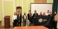 Историческую лекцию провели активисты Молпалаты района. Фото: официальная страница Молодежной палаты района Хамовники в социальных сетях. - Район Хамовники