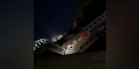 Поезд столкнулся с фурой в результате обрушения моста в Брянской области - M24.Ru