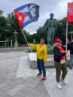 Красный автопробег в Москве