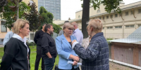 Обход одного из участков в районе провела глава управы. Фото: страница управы района Басманный в социальных сетях - Басманный район