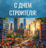 Поздравление с Днём строителя!