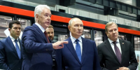 Путин и Собянин дали старт тестированию первого в РФ беспилотного поезда метро - M24.Ru