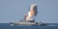 Пуск ракеты Калибр с корабля Верхний Волочек в Черном море - ИА Общественная служба новостей