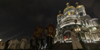 Епископ Павлово-Посадский Силуан возглавил пасхальное богослужение в Главном храме Вооружённых Сил Российской Федерации - Храм Иоанна Воина