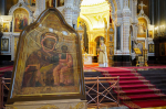 В праздник Собора Московских святых Святейший Патриарх Кирилл совершил Литургию в Храме Христа Спасителя
