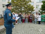 Занятия по пожарной безопасности на объекте здравоохранения Восточного округа столицы