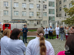 Занятия по пожарной безопасности на объекте здравоохранения Восточного округа столицы